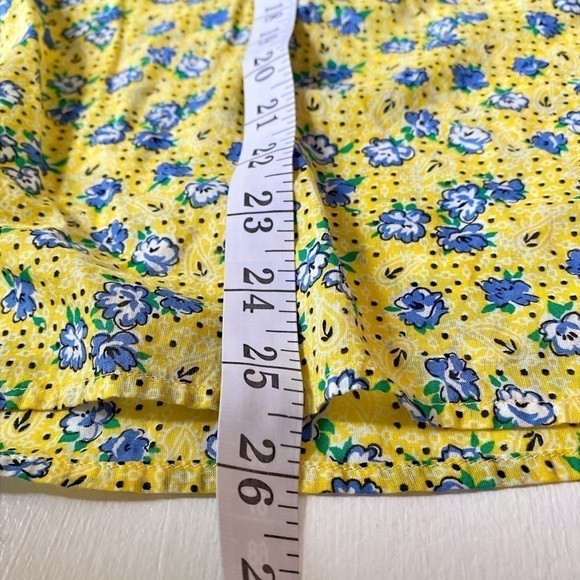 TALBOTS Yellow Spring Floral Cotton Bell Sleeve Blouse - Picture 10 of 10